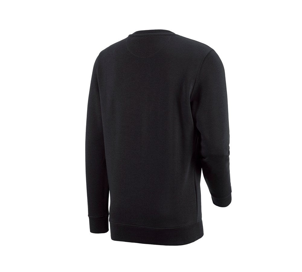 Secondary image e.s. Sweatshirt poly cotton black