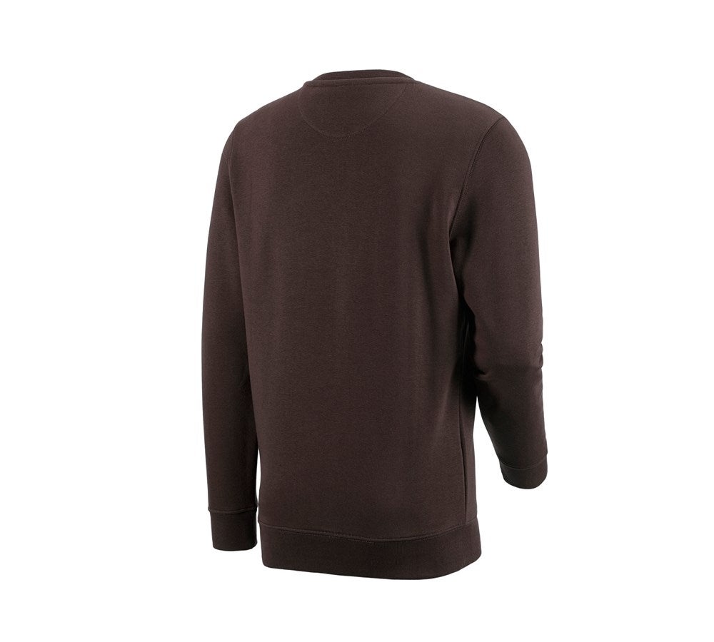 Secondary image e.s. Sweatshirt poly cotton brown