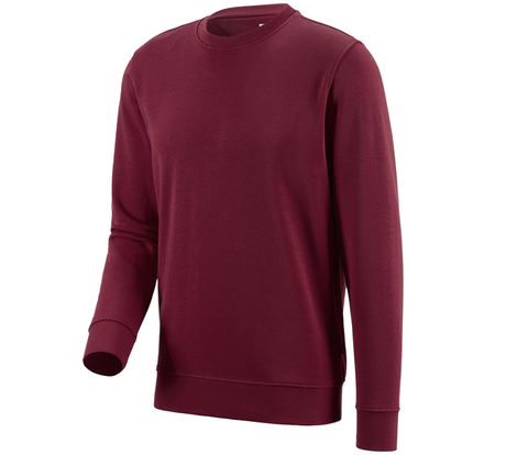 Primary image e.s. Sweatshirt poly cotton bordeaux