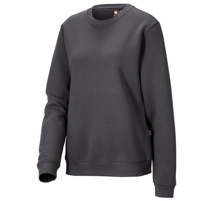 Primary image e.s. Sweatshirt poly cotton, ladies' anthracite