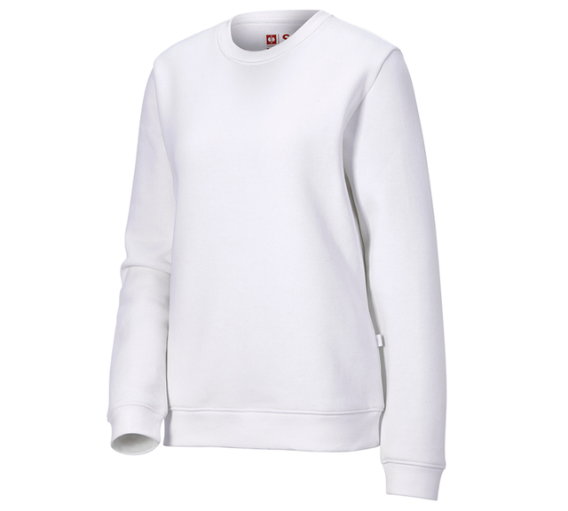 Primary image e.s. Sweatshirt poly cotton, ladies' white