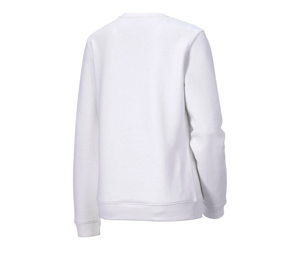 Secondary image e.s. Sweatshirt poly cotton, ladies' white