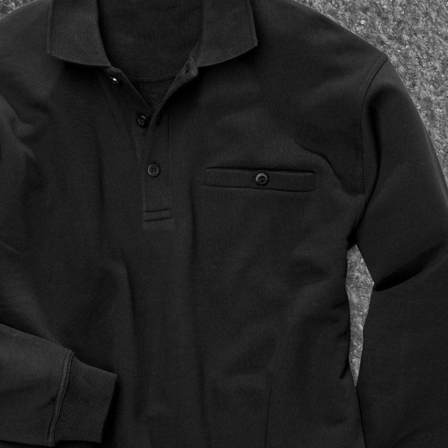 Detailed image e.s. Sweatshirt poly cotton Pocket black