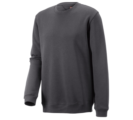 Primary image e.s. Sweatshirt poly cotton, long fit anthracite
