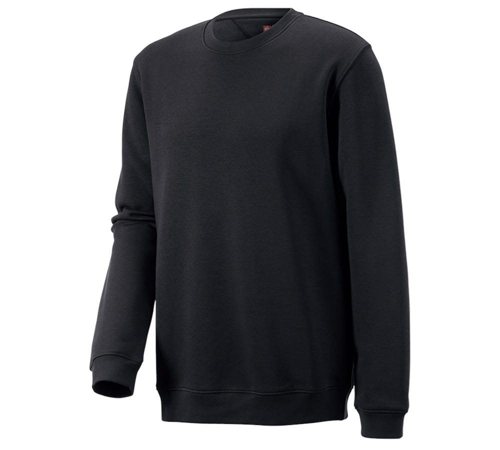 Primary image e.s. Sweatshirt poly cotton, long fit black