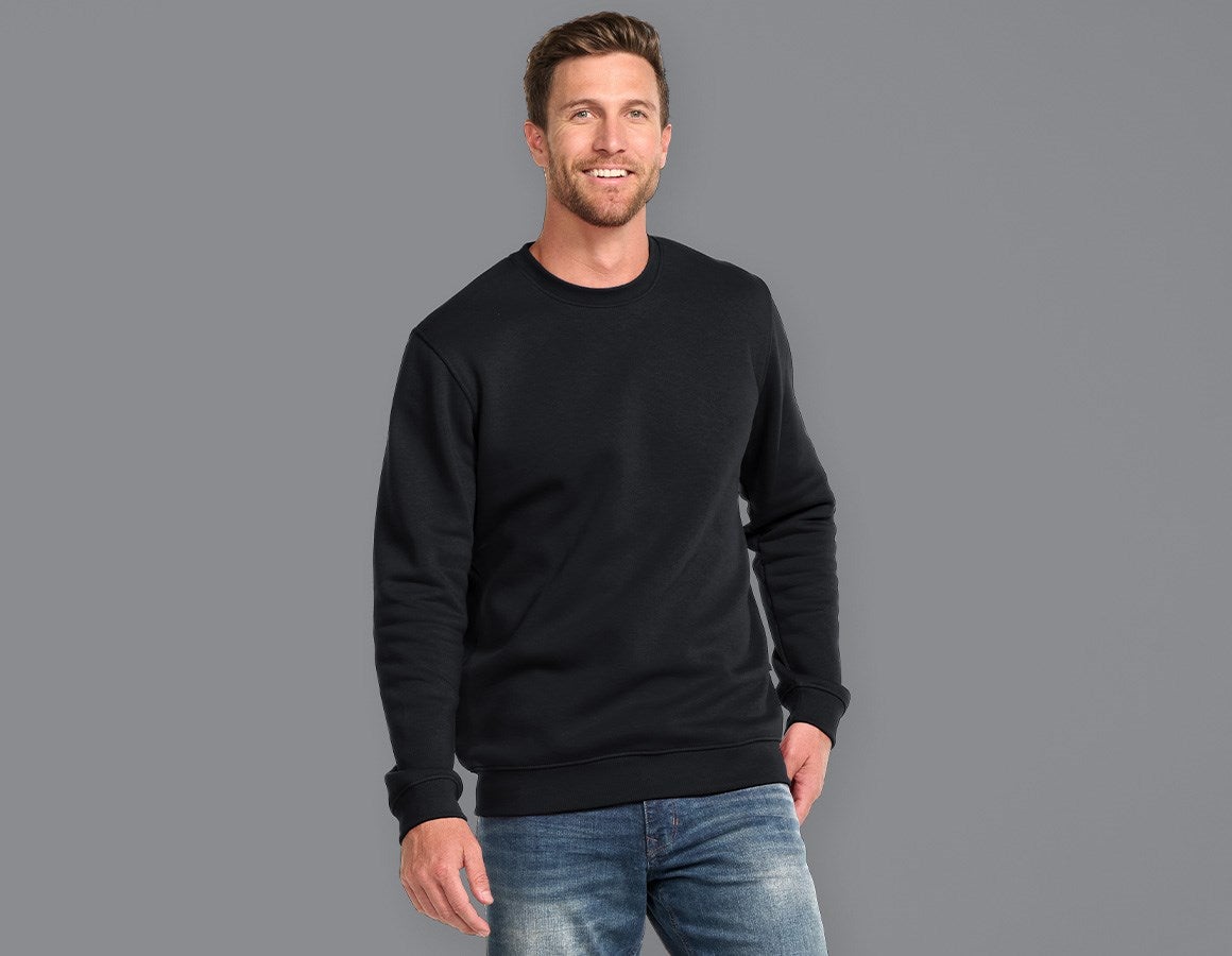 Main action image e.s. Sweatshirt poly cotton, long fit black