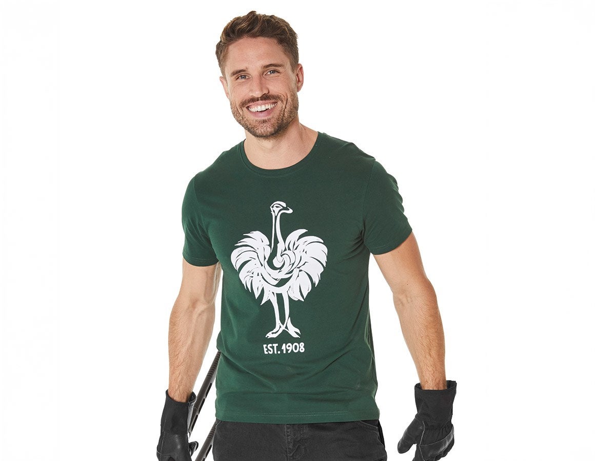 Main action image e.s. T-shirt 1908 green/white