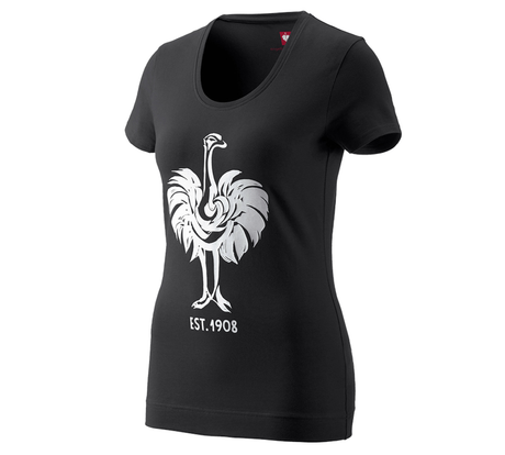Primary image e.s. T-shirt 1908, ladies' black/white