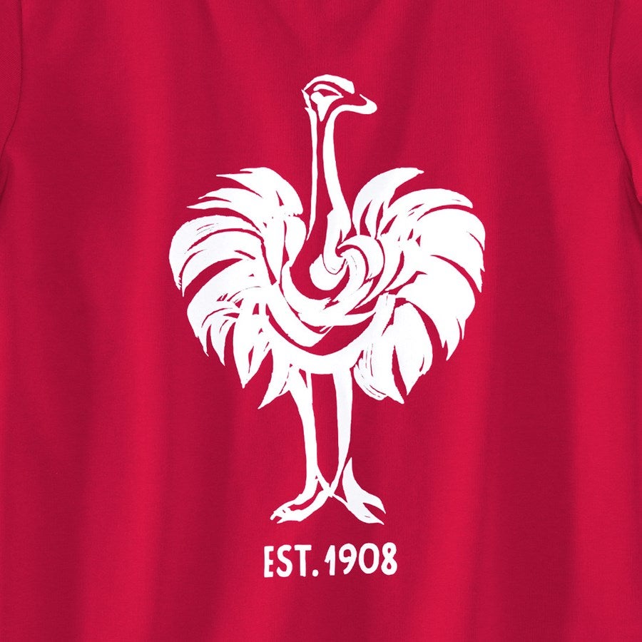 Detailed image e.s. T-shirt 1908, children fiery red/white