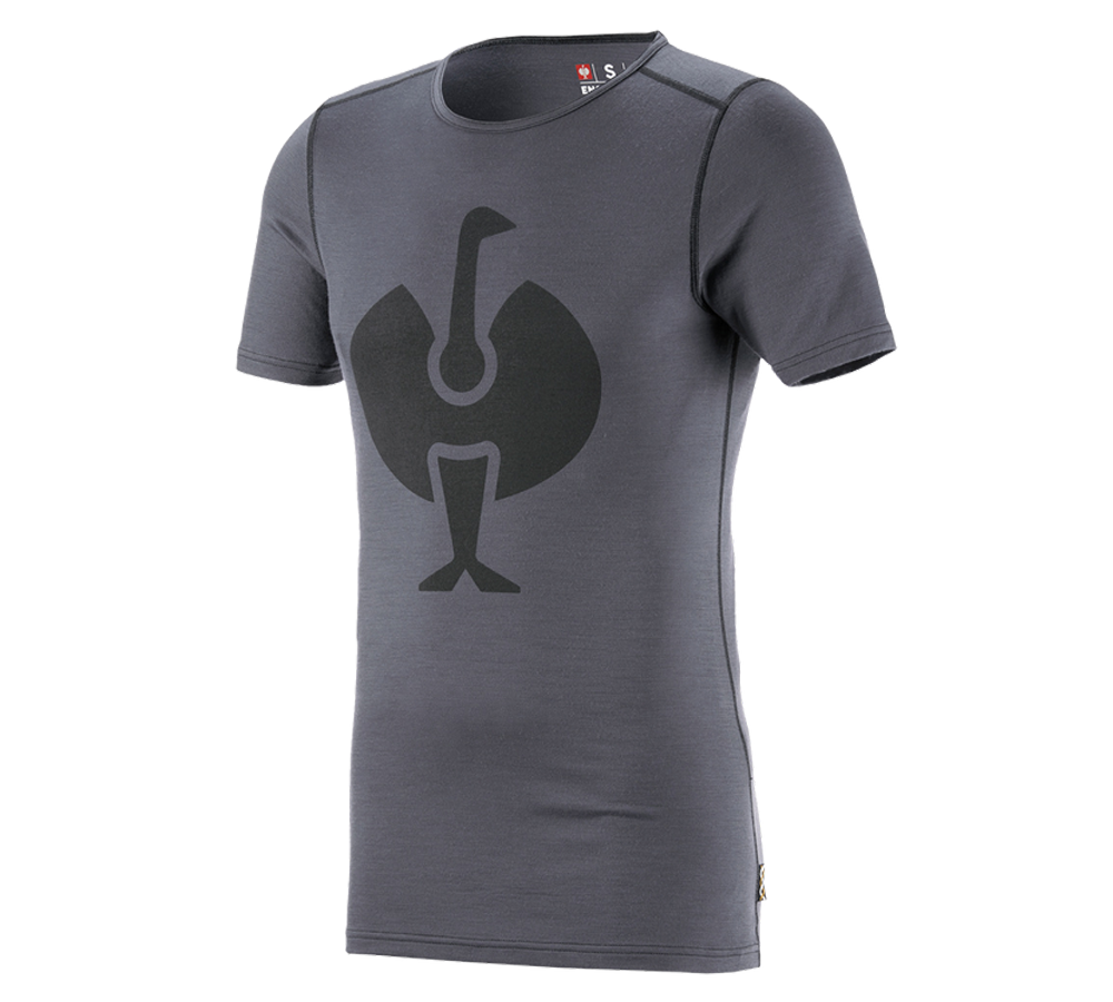 Primary image e.s. T-shirt Merino, men's cement/graphite