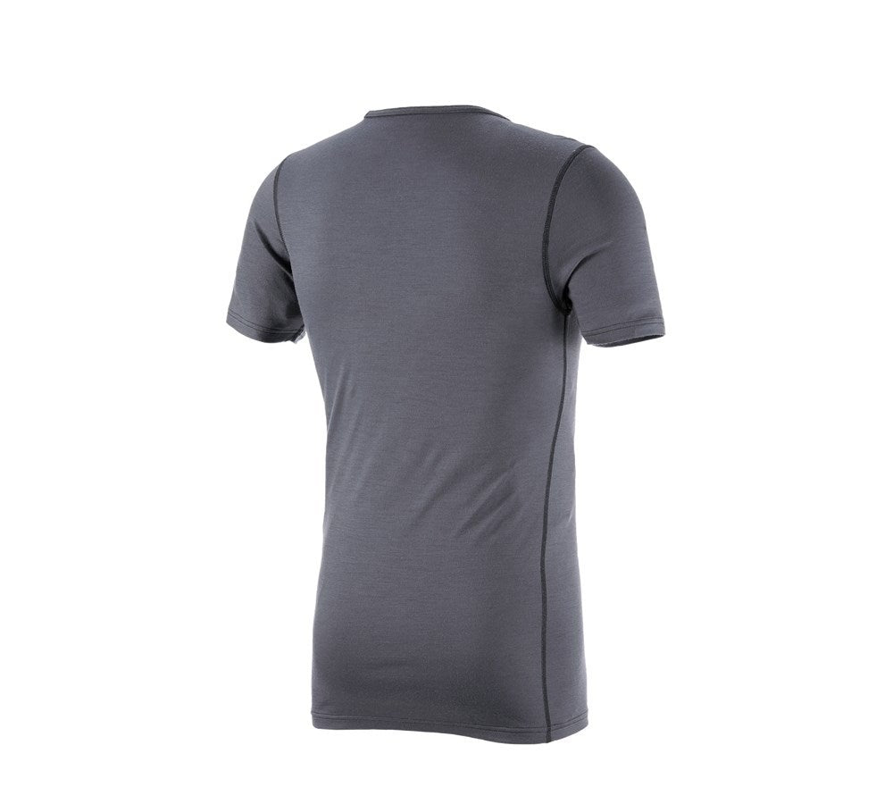 Secondary image e.s. T-shirt Merino, men's cement/graphite