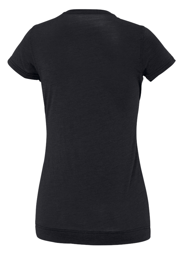 Secondary image e.s. T-shirt Merino light, ladies' black