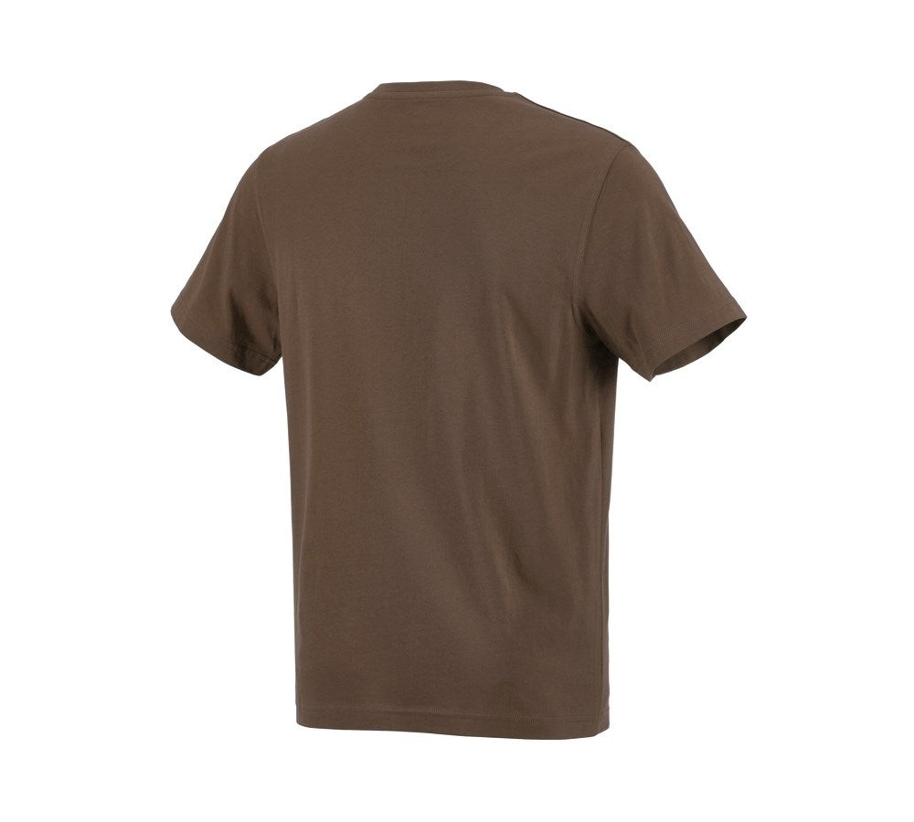 Secondary image e.s. T-shirt cotton hazelnut