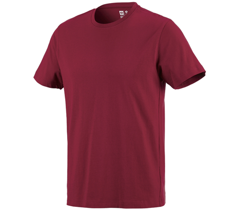 Primary image e.s. T-shirt cotton bordeaux