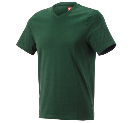 Primary image e.s. T-shirt cotton V-Neck green