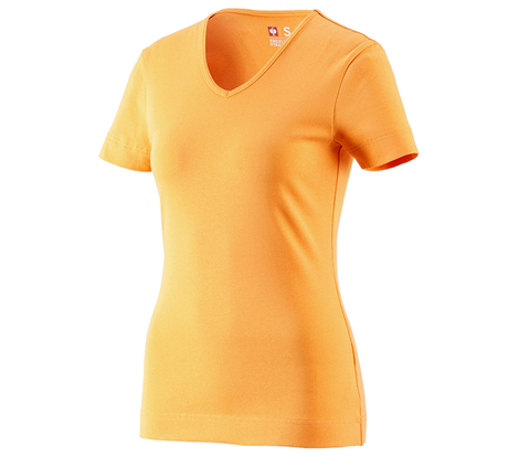 Primary image e.s. T-shirt cotton V-Neck, ladies' lightorange