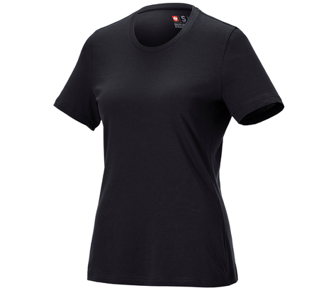 Primary image e.s. T-shirt cotton light, ladies' black