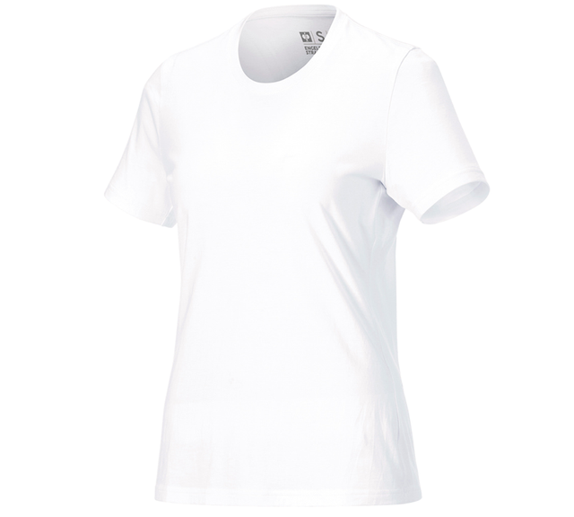Primary image e.s. T-shirt cotton light, ladies' white