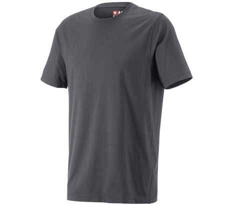 Primary image e.s. T-shirt cotton, long fit anthracite