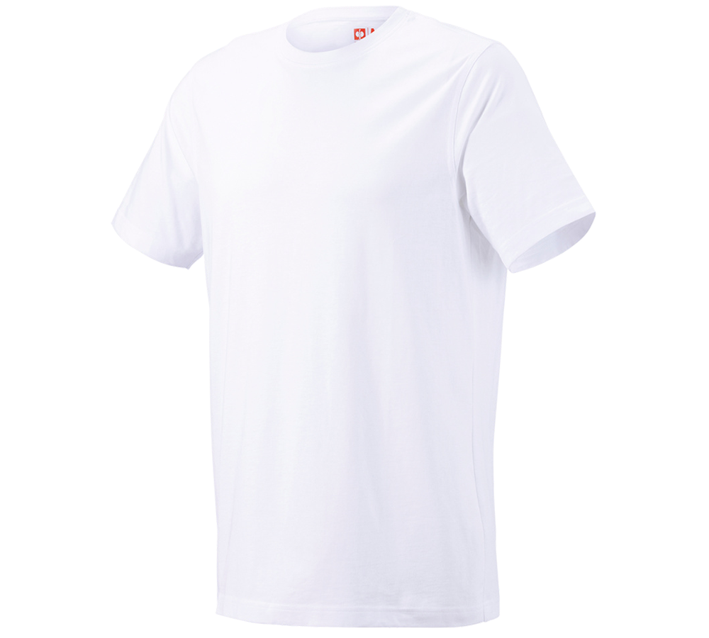 Primary image e.s. T-shirt cotton, long fit white