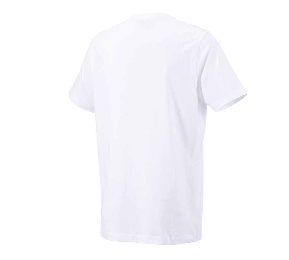 Secondary image e.s. T-shirt cotton, long fit white