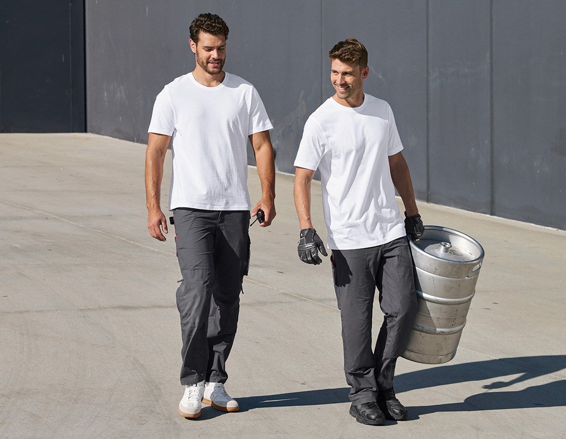 Additional image 3 e.s. T-shirt cotton, long fit white