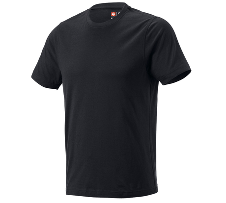 Primary image e.s. T-shirt cotton, slim fit black