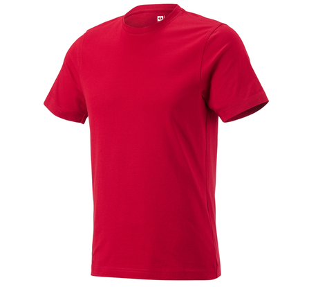 Primary image e.s. T-shirt cotton, slim fit fiery red