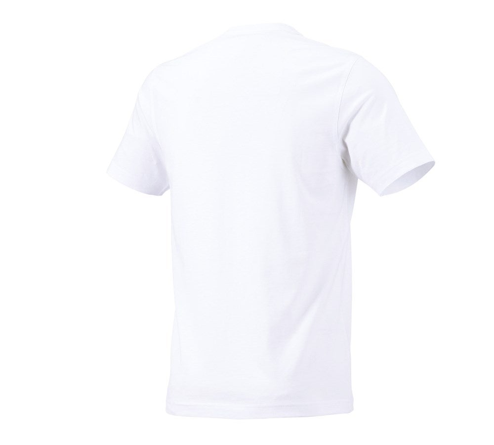 Secondary image e.s. T-shirt cotton, slim fit white