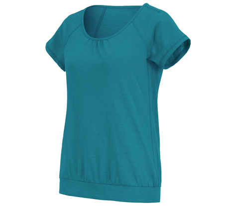 Primary image e.s. T-shirt cotton slub, ladies' ocean