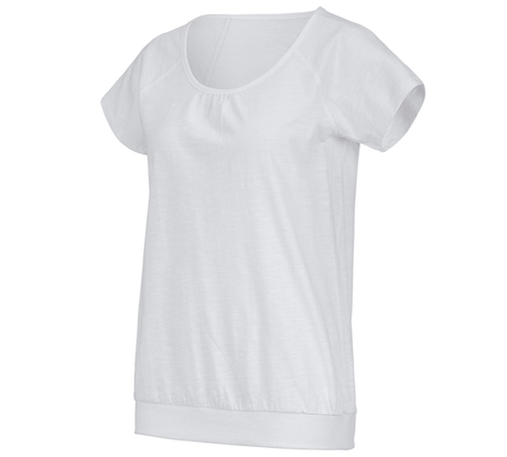 Primary image e.s. T-shirt cotton slub, ladies' white