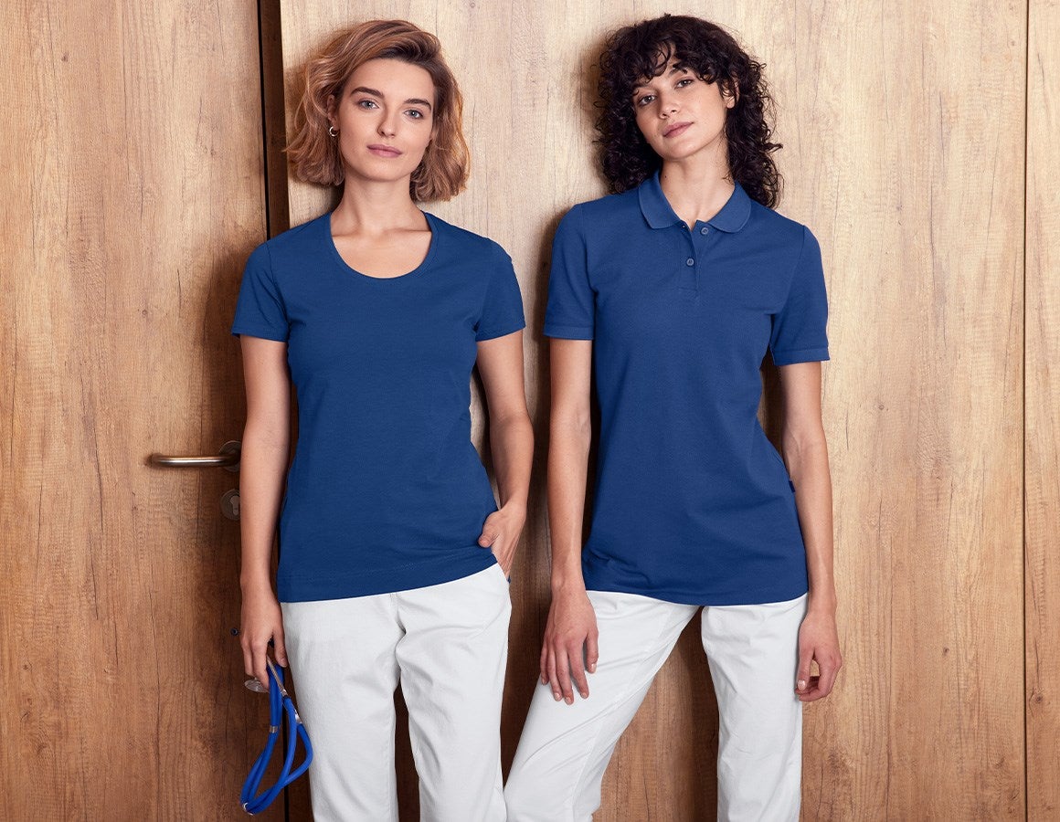 Additional image 1 e.s. T-shirt cotton stretch, ladies' alkaliblue