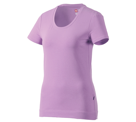 Primary image e.s. T-shirt cotton stretch, ladies' lavender