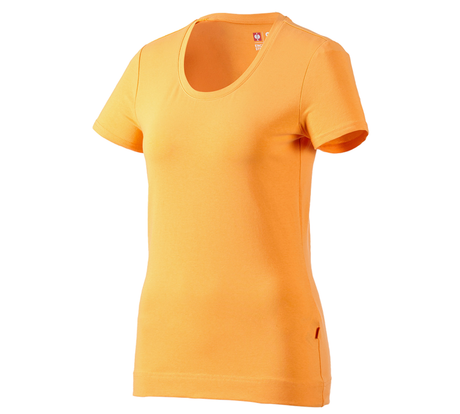 Primary image e.s. T-shirt cotton stretch, ladies' lightorange