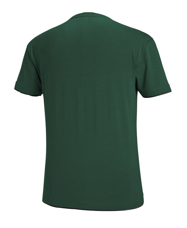 Secondary image e.s. T-shirt cotton stretch Layer green/black