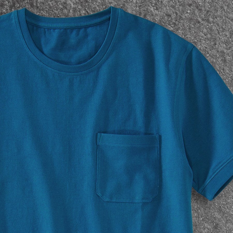 Detailed image e.s. T-shirt cotton stretch Pocket atoll