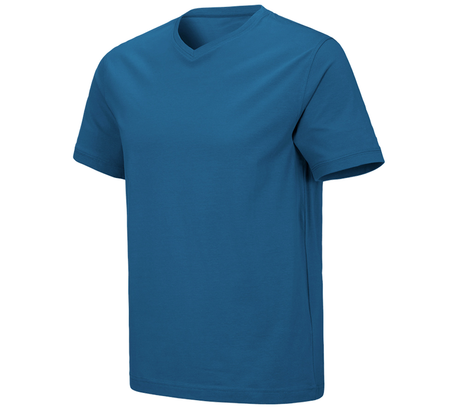 Primary image e.s. T-shirt cotton stretch V-Neck atoll