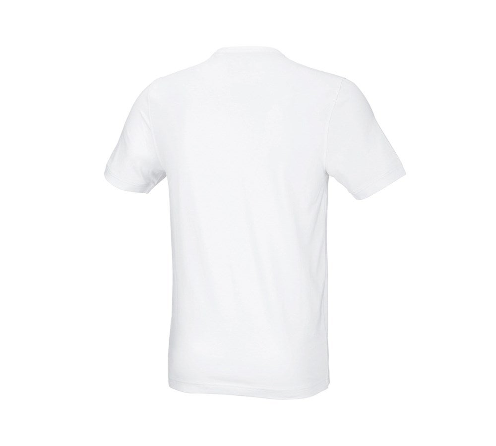 Secondary image e.s. T-shirt cotton stretch, slim fit white