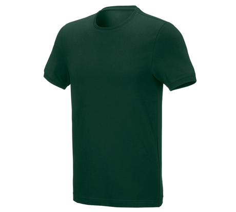 Primary image e.s. T-shirt cotton stretch, slim fit green