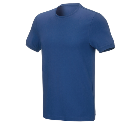 Primary image e.s. T-shirt cotton stretch, slim fit alkaliblue