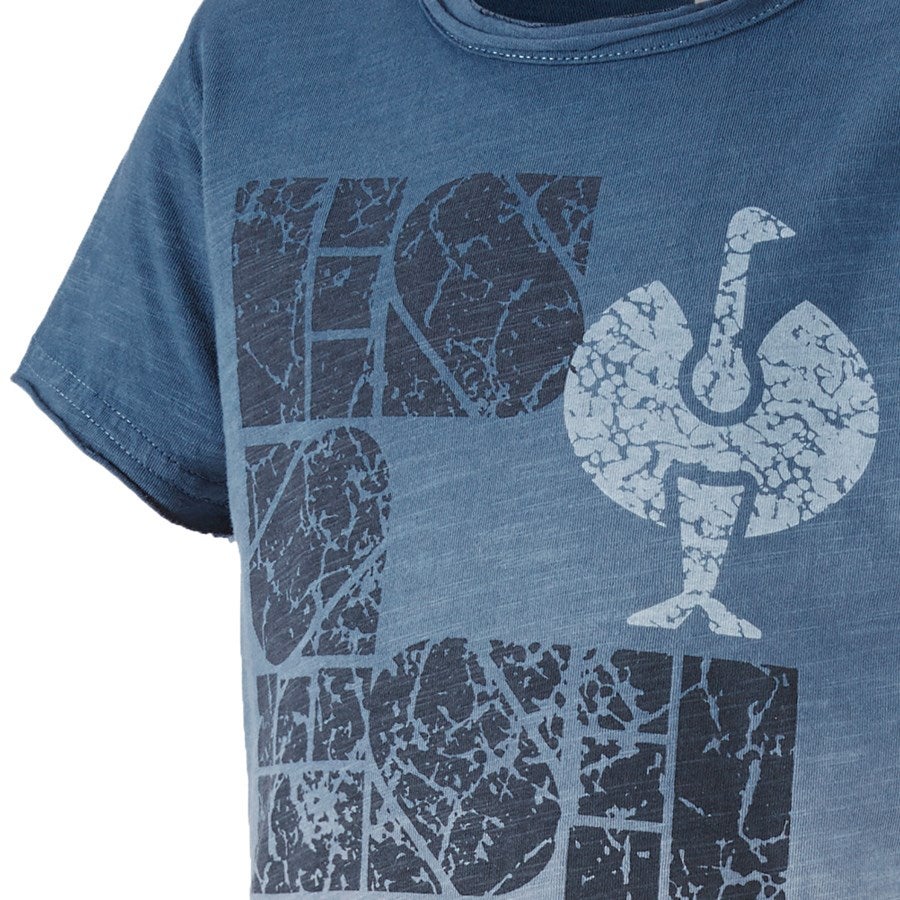 Detailed image e.s. T-Shirt denim workwear, children's antiqueblue vintage