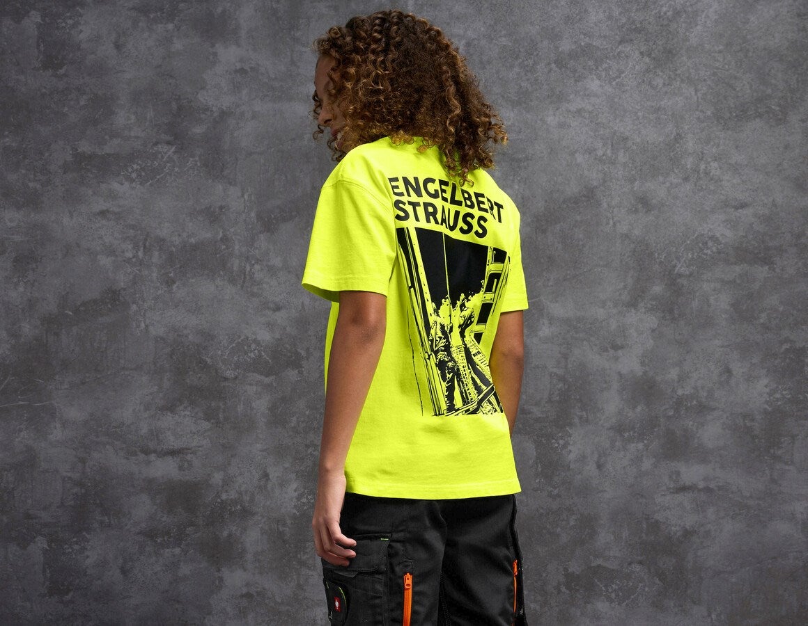 Additional image 1 e.s. T-shirt neon, children's neonyellow vintage
