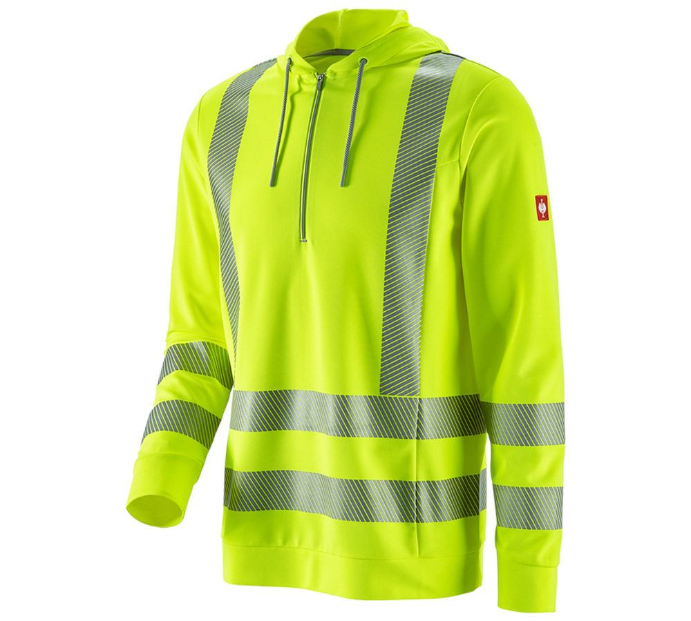 Primary image e.s. High-vis functional hoody-longsleeve UV high-vis yellow