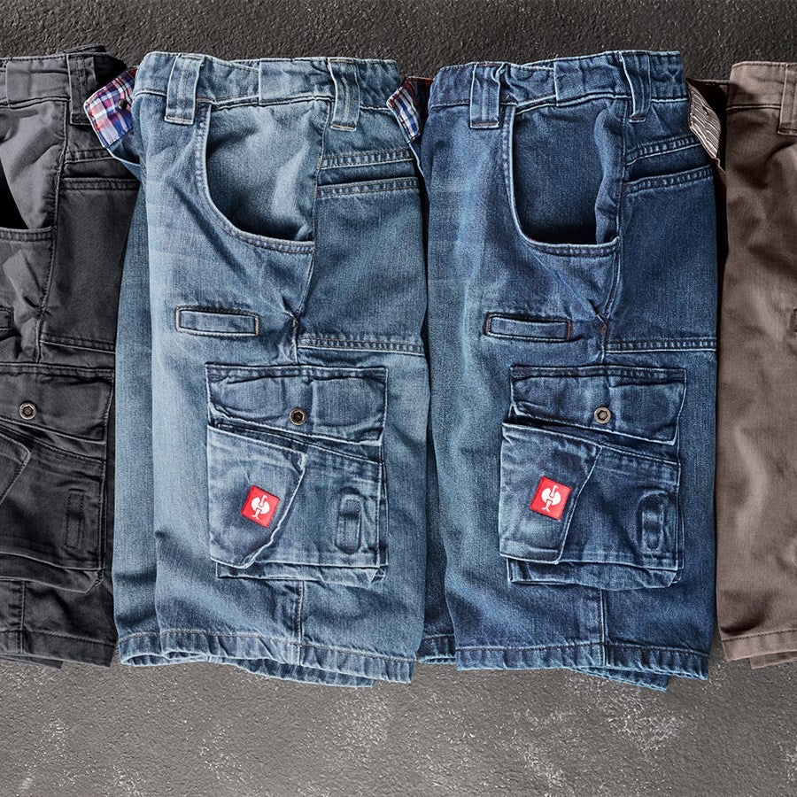 Detailed image e.s. Worker denim shorts darkwashed