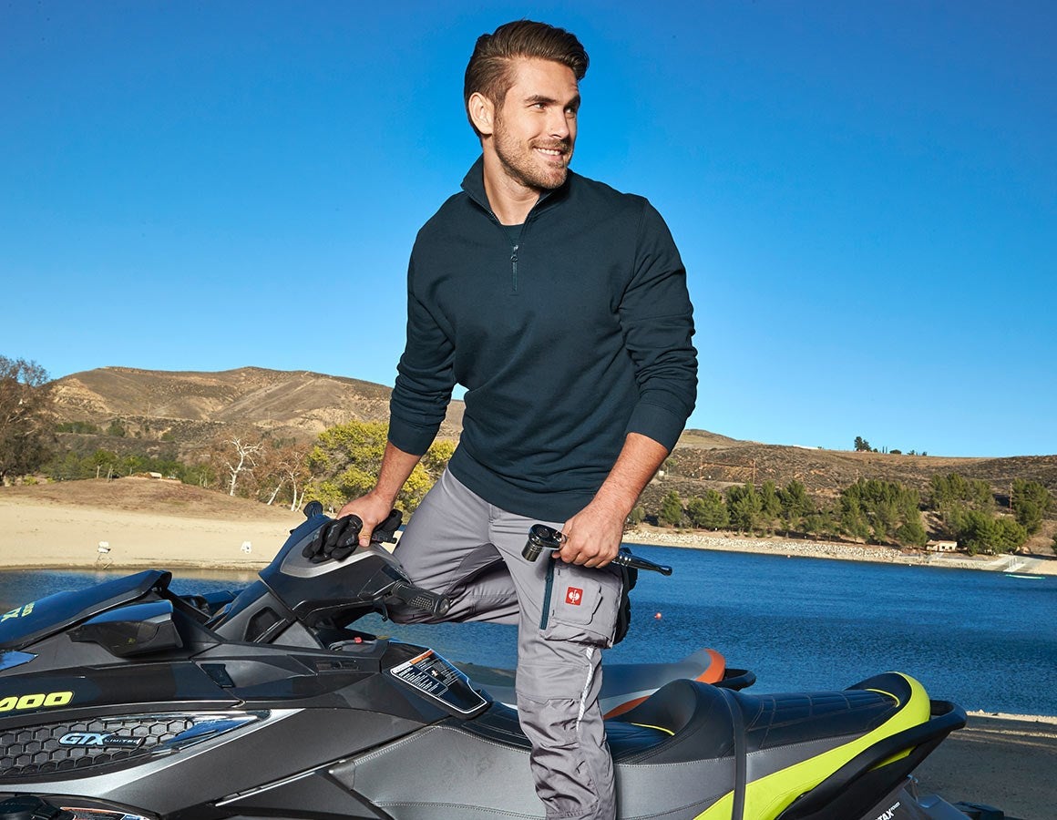 Additional image 1 e.s. ZIP-sweatshirt poly cotton seablue