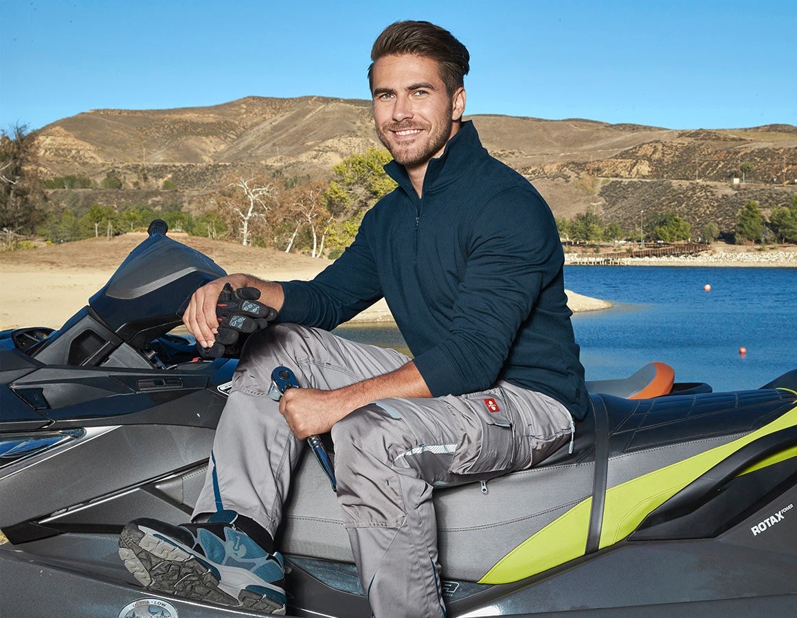 Additional image 2 e.s. ZIP-sweatshirt poly cotton seablue