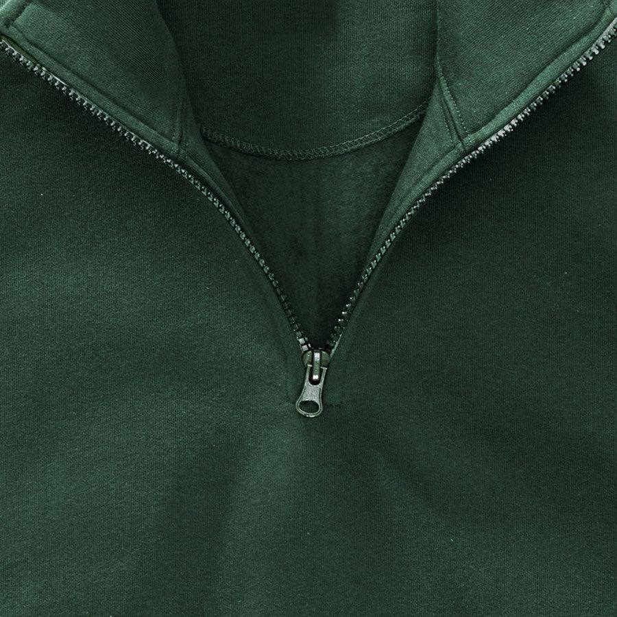 Detailed image e.s. ZIP-sweatshirt poly cotton green