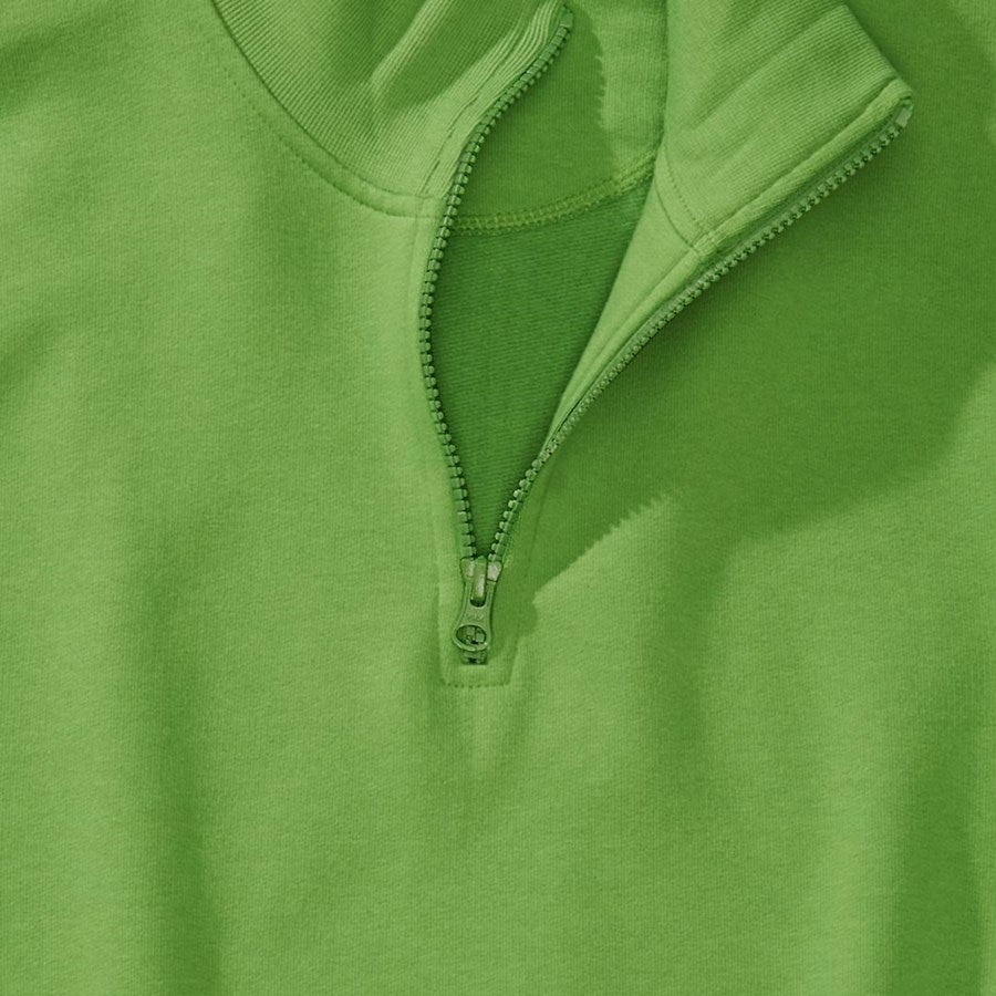 Detailed image e.s. ZIP-sweatshirt poly cotton seagreen