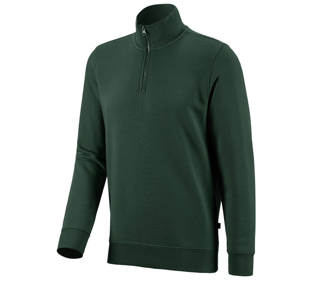 Primary image e.s. ZIP-sweatshirt poly cotton green