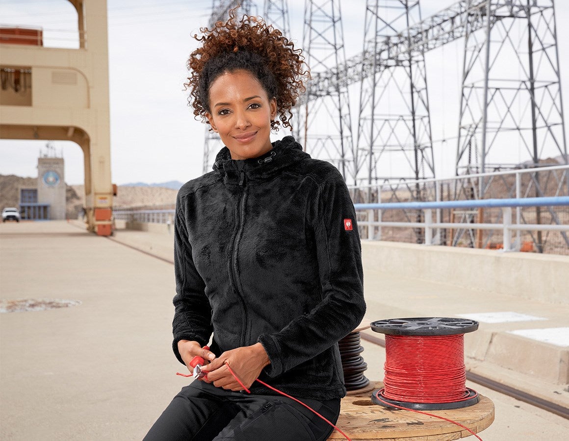 Main action image e.s. Zip jacket Highloft, ladies' black